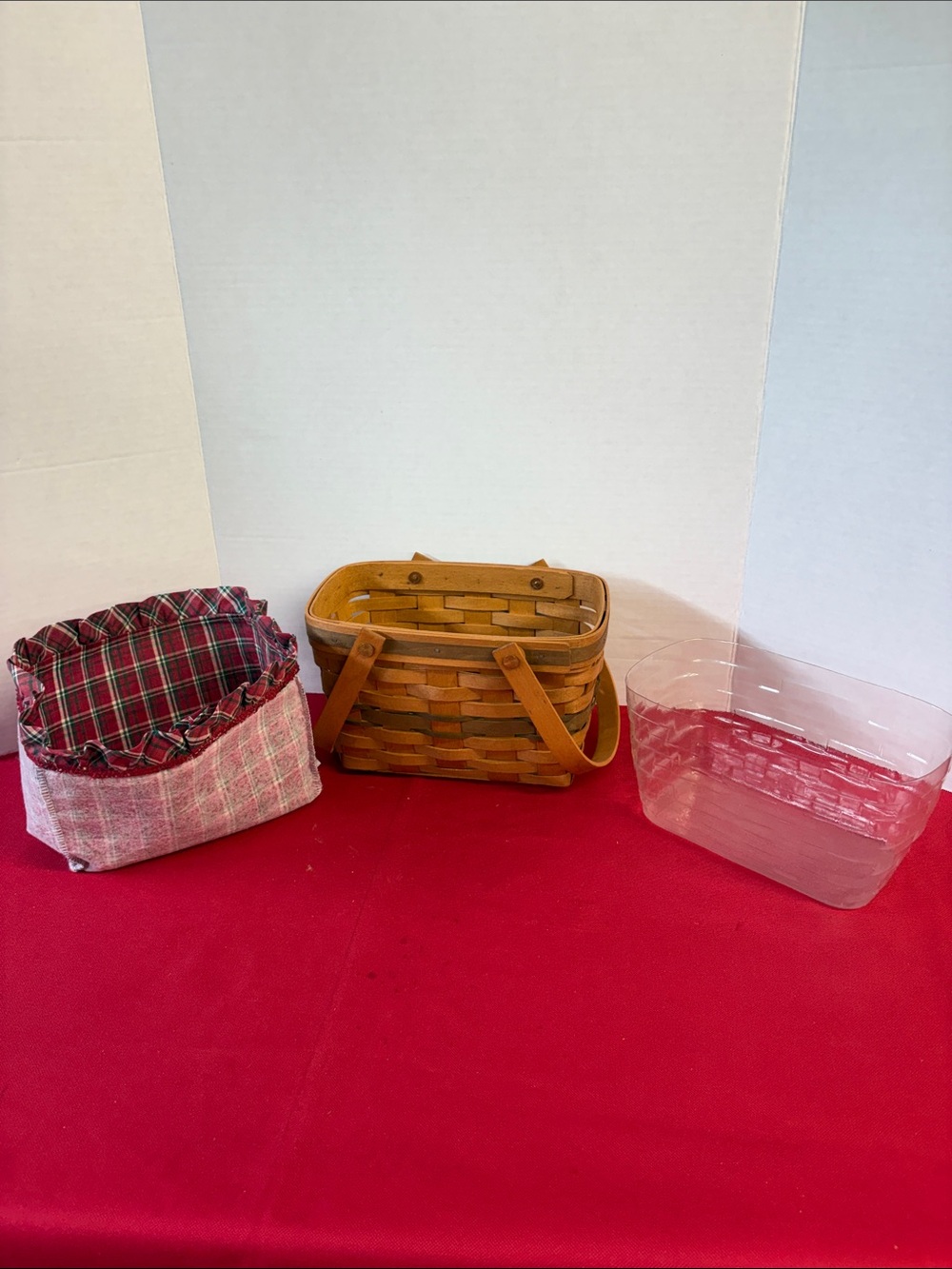 Longaberger 1992 Christmas Collection Seasons Greetings Basket, Liner/Protector - Picture 6 of 6